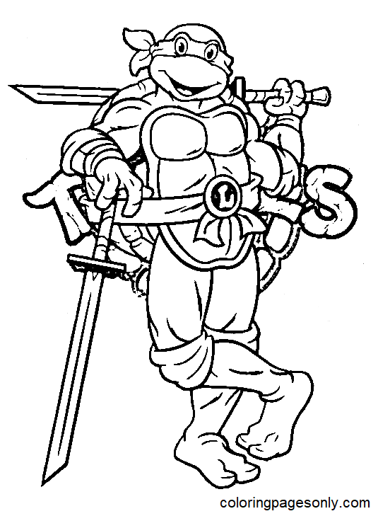 TMNT Ninja Turtle Coloring Pages Printable 24