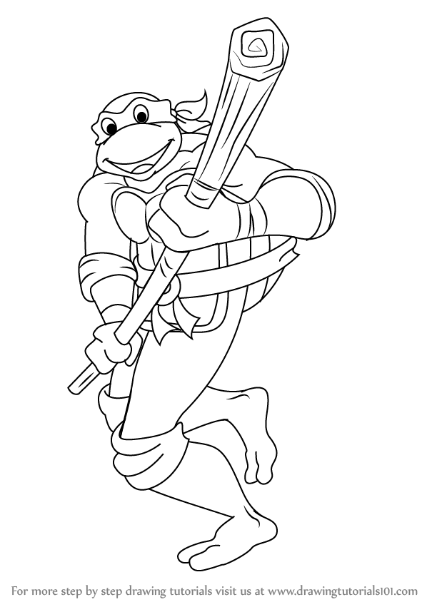 TMNT Ninja Turtle Coloring Pages Printable 32