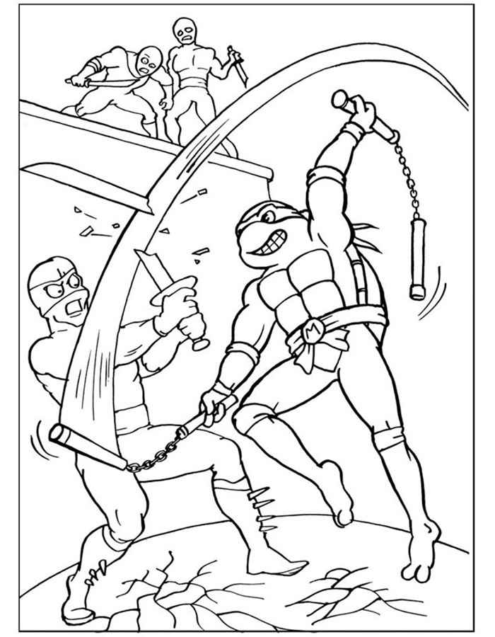 TMNT Ninja Turtle Coloring Pages Printable 34