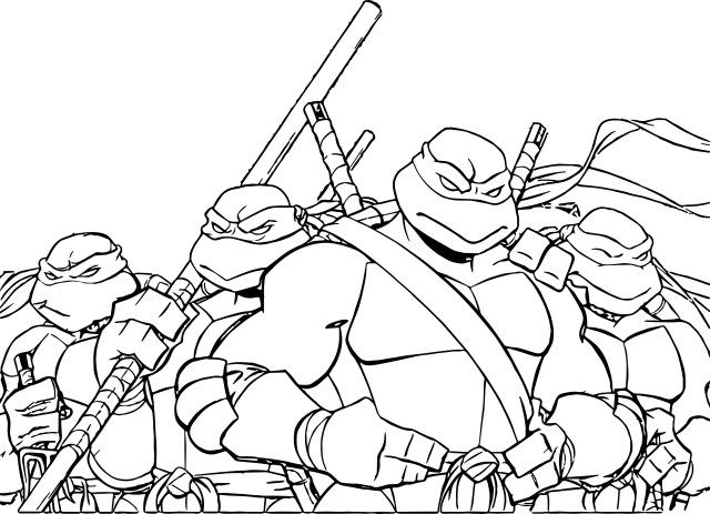 TMNT Ninja Turtle Coloring Pages Printable 35