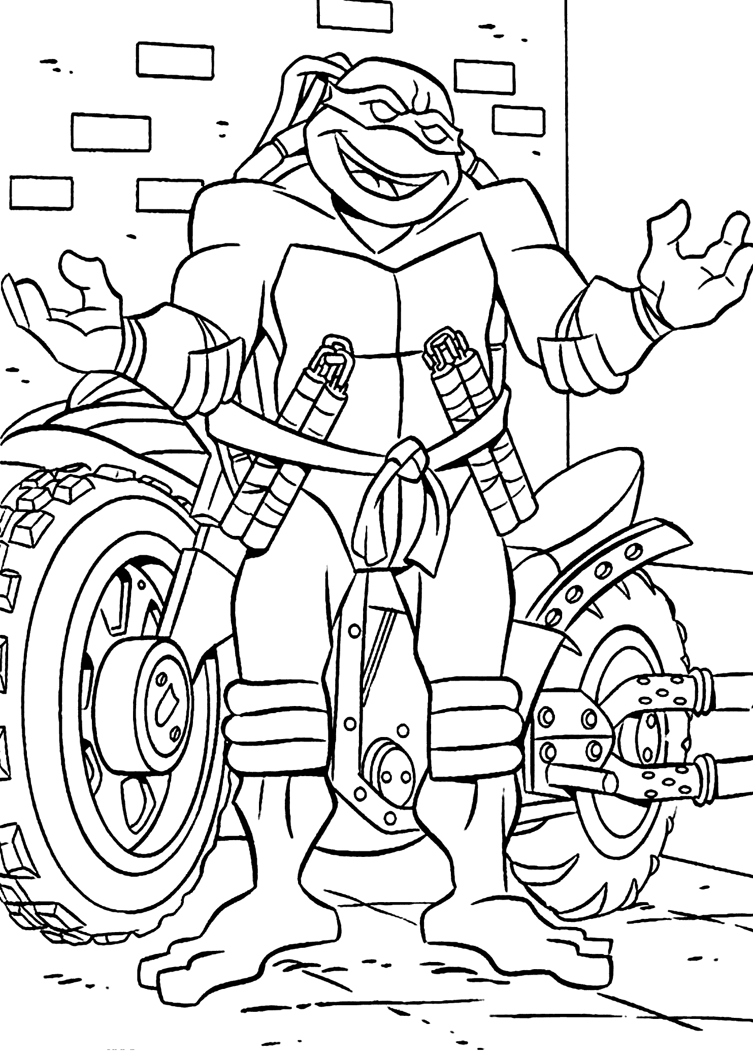 TMNT Ninja Turtle Coloring Pages Printable 36