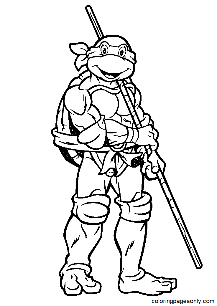 TMNT Ninja Turtle Coloring Pages Printable 38