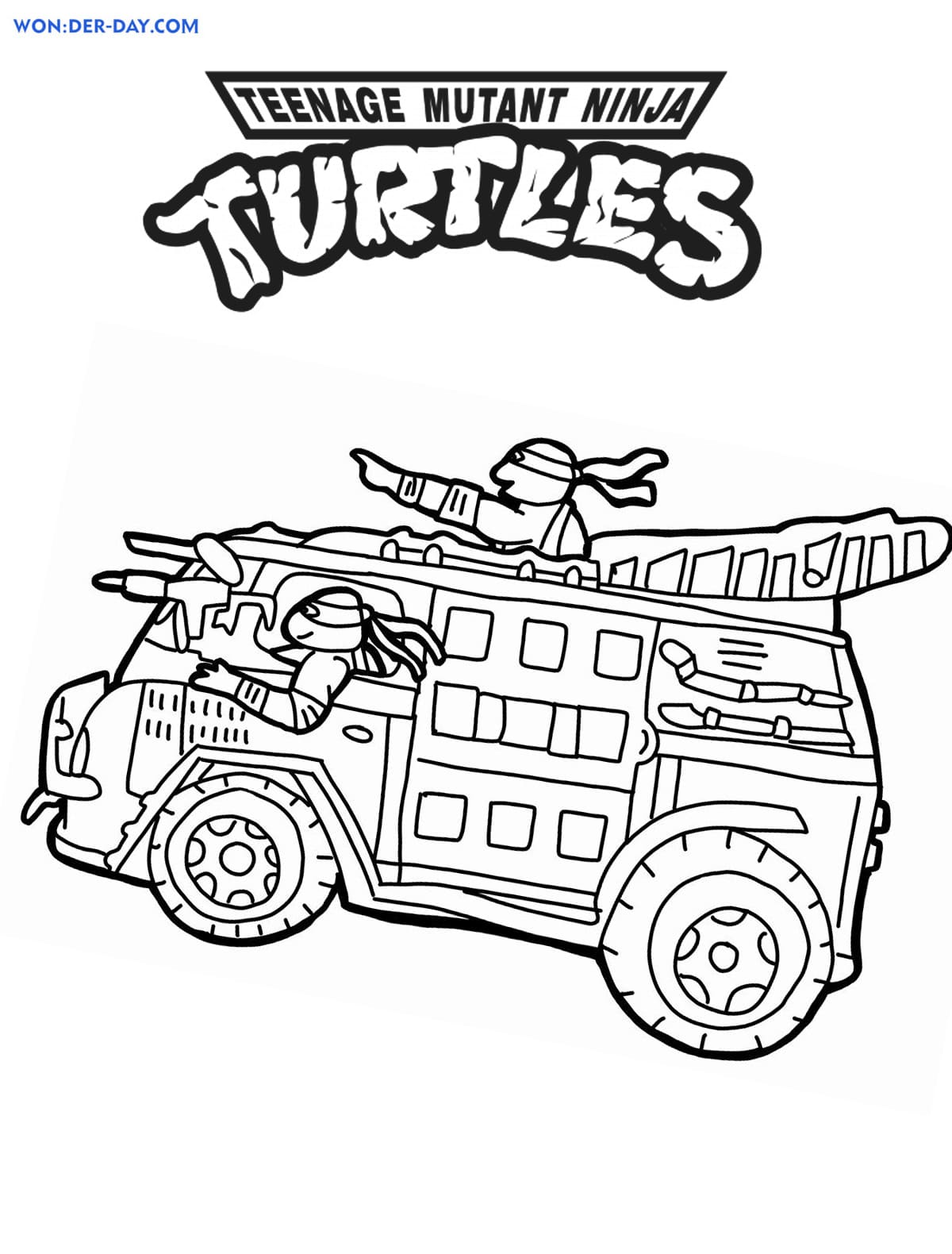 TMNT Ninja Turtle Coloring Pages Printable 4