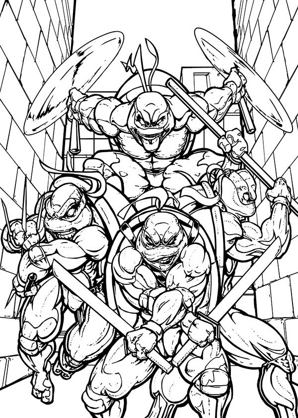 TMNT Ninja Turtle Coloring Pages Printable 42