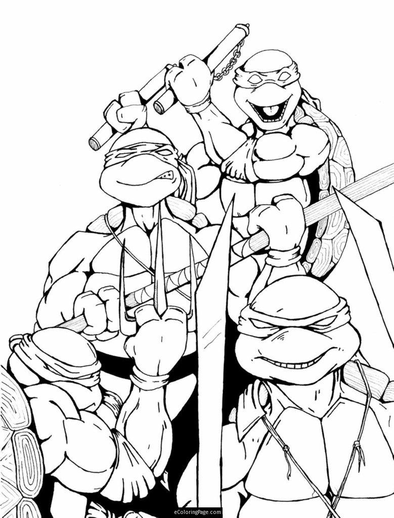 TMNT Ninja Turtle Coloring Pages Printable 43