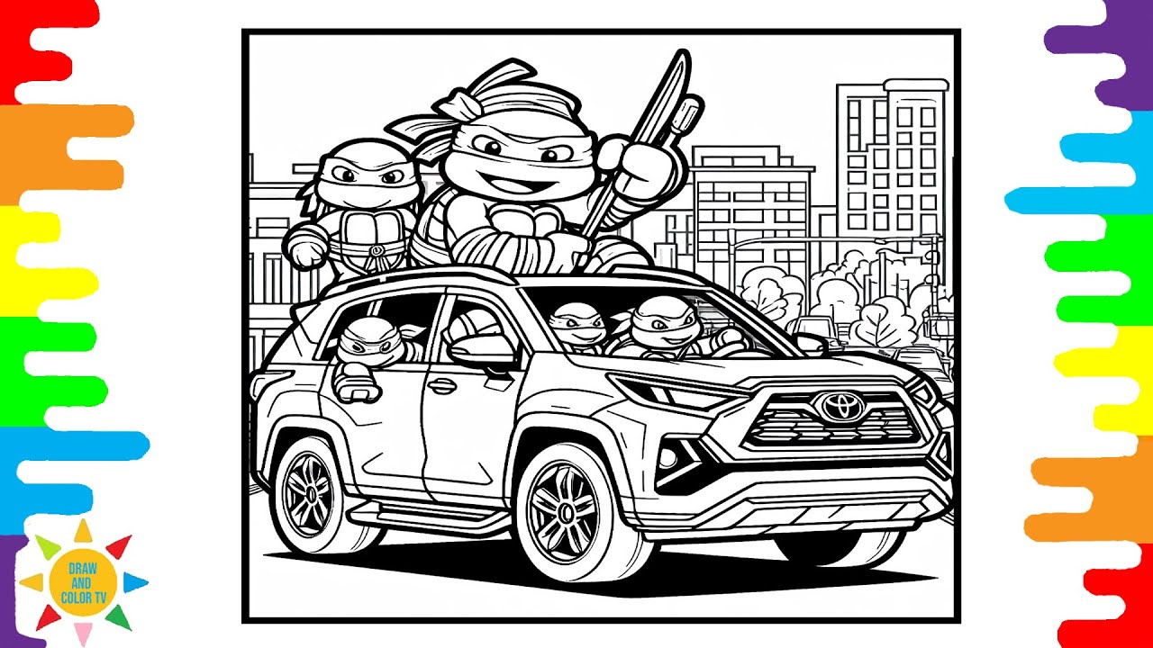 TMNT Ninja Turtle Coloring Pages Printable 48