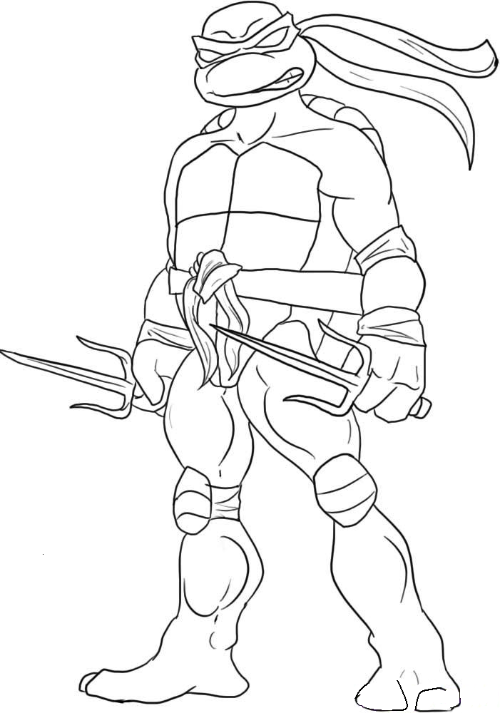 TMNT Ninja Turtle Coloring Pages Printable 50