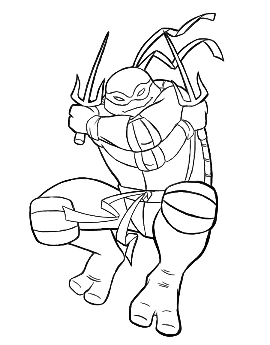 TMNT Ninja Turtle Coloring Pages Printable 53