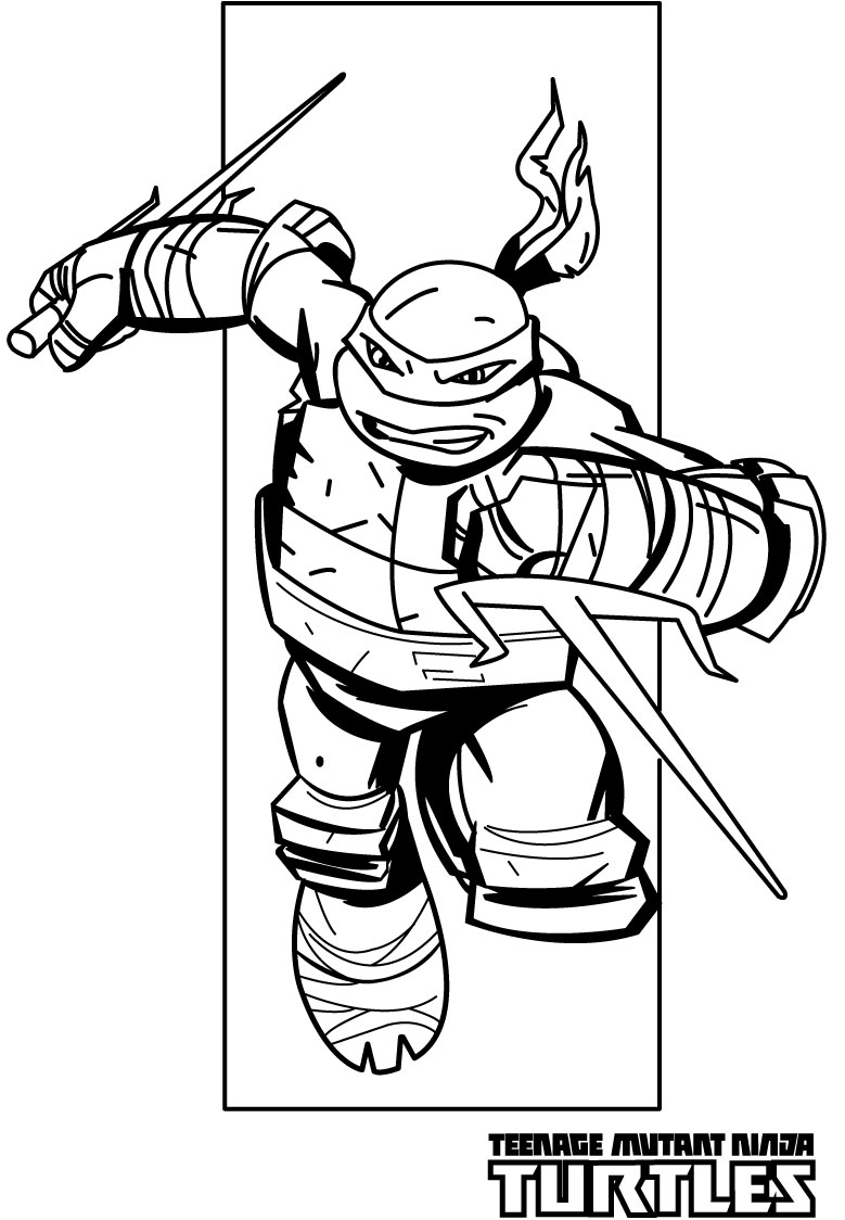 TMNT Ninja Turtle Coloring Pages Printable 54