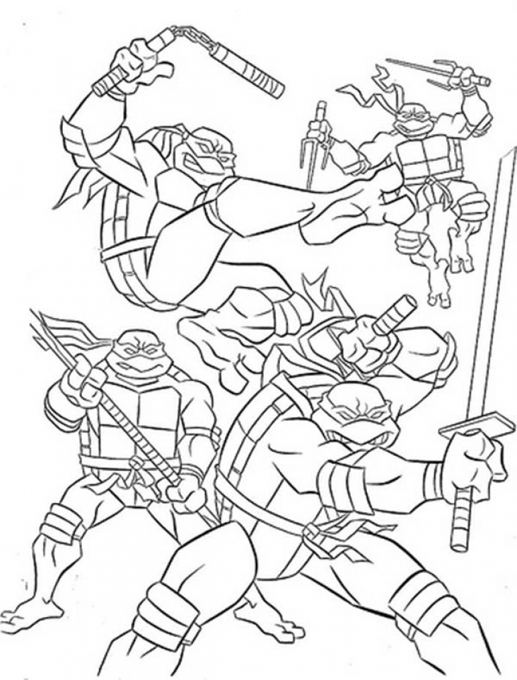 TMNT Ninja Turtle Coloring Pages Printable 58