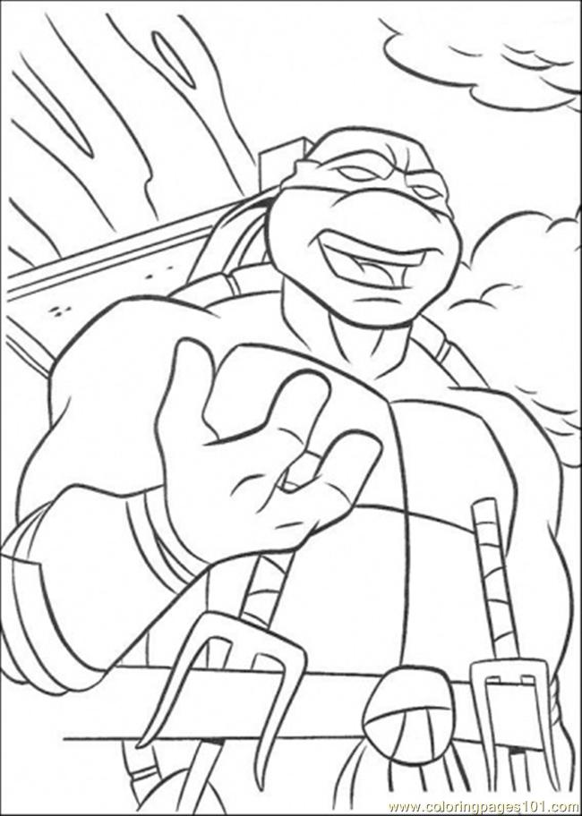 TMNT Ninja Turtle Coloring Pages Printable 60