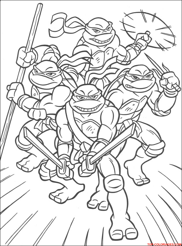 TMNT Ninja Turtle Coloring Pages Printable 63