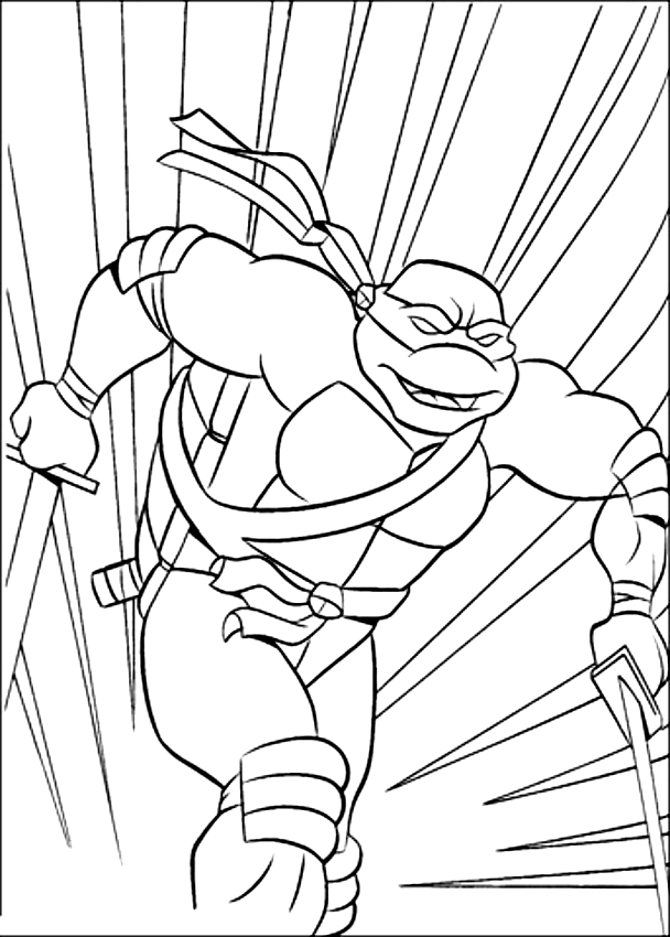 TMNT Ninja Turtle Coloring Pages Printable 67