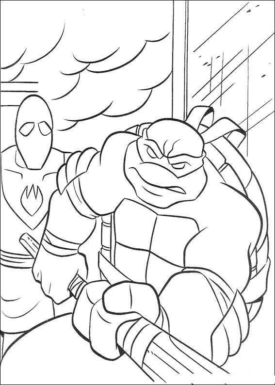 TMNT Ninja Turtle Coloring Pages Printable 69