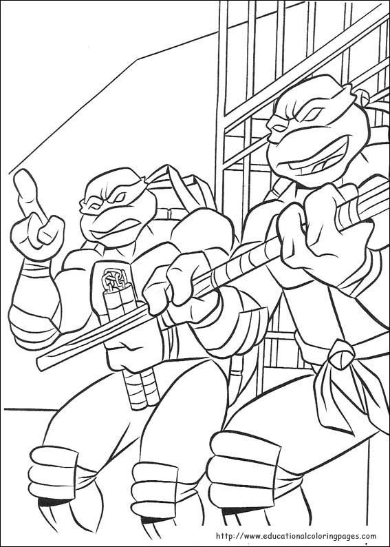 TMNT Ninja Turtle Coloring Pages Printable 71