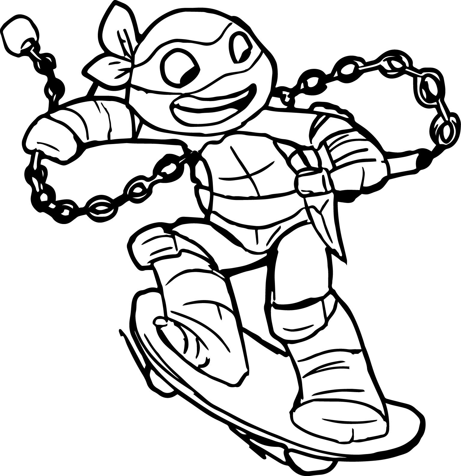 TMNT Ninja Turtle Coloring Pages Printable 73