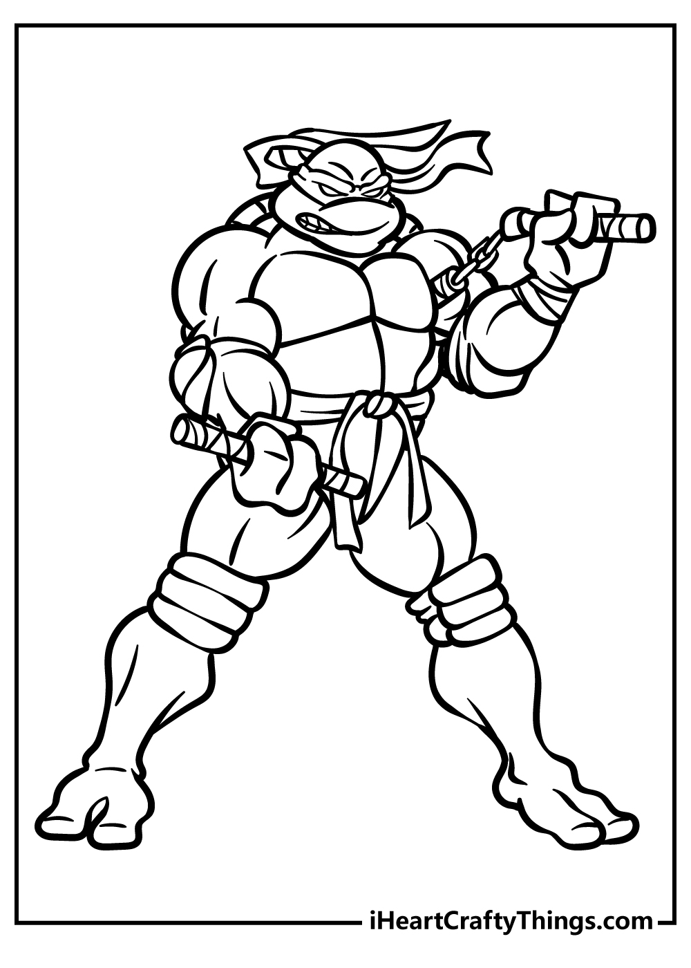 TMNT Ninja Turtle Coloring Pages Printable 76