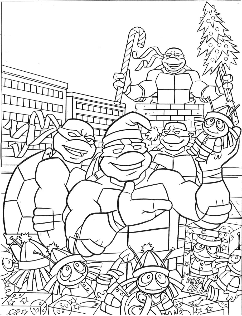 TMNT Ninja Turtle Coloring Pages Printable 79