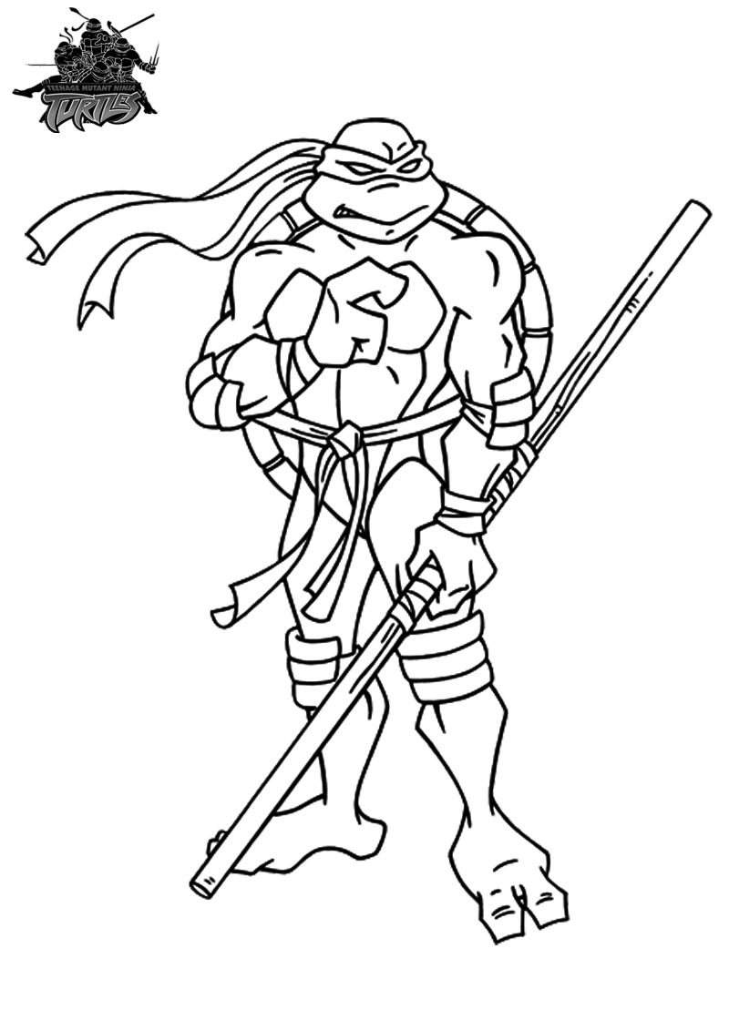 TMNT Ninja Turtle Coloring Pages Printable 8