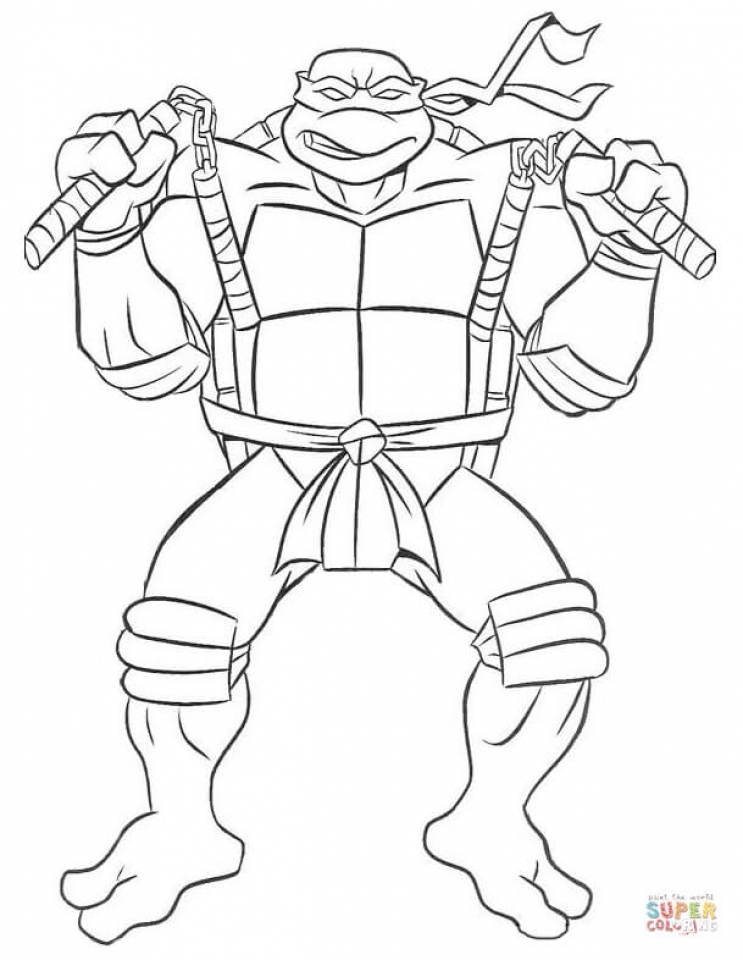 TMNT Ninja Turtle Coloring Pages Printable 83