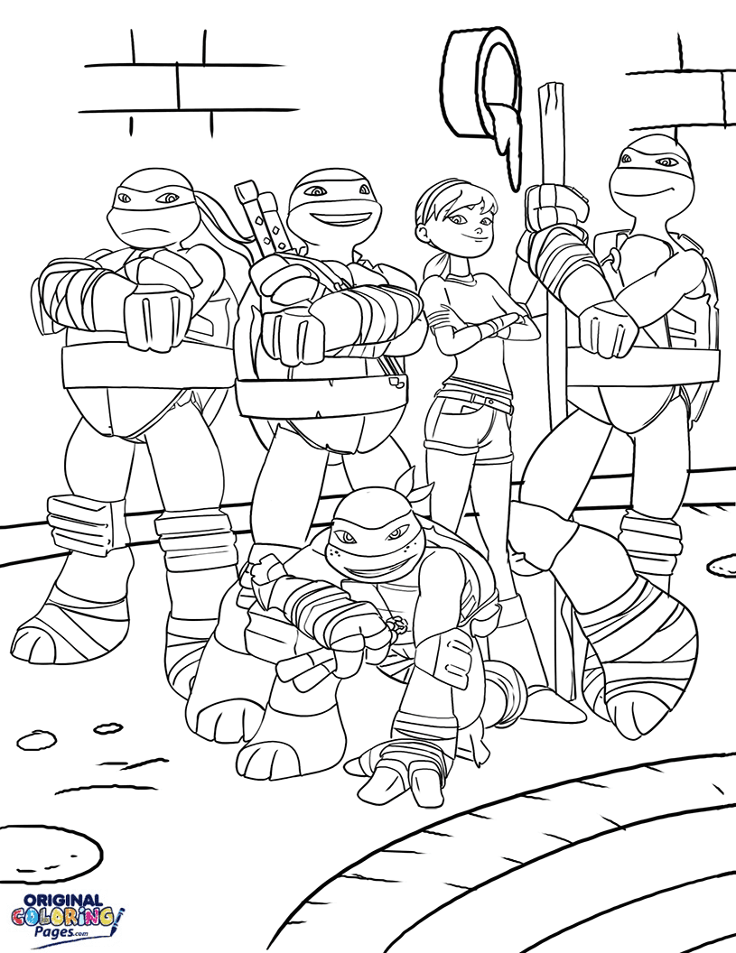 TMNT Ninja Turtle Coloring Pages Printable 85