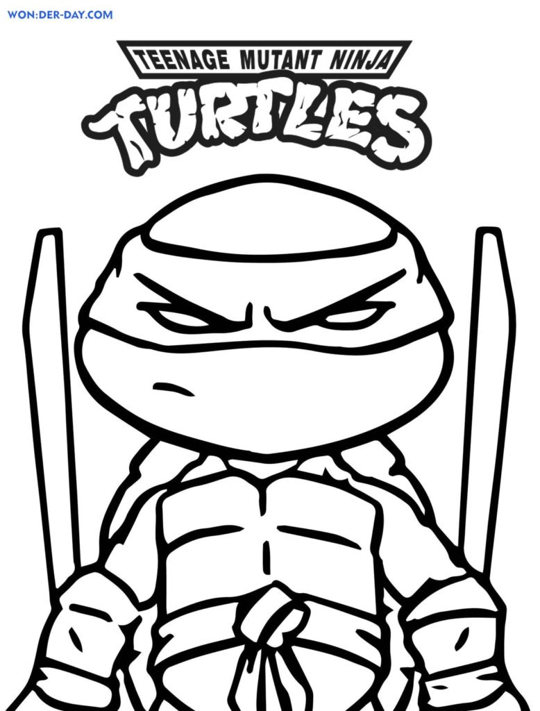 TMNT Ninja Turtle Coloring Pages Printable 86