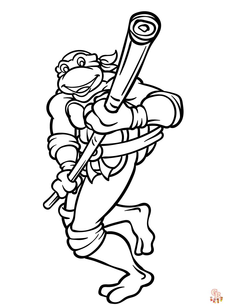 TMNT Ninja Turtle Coloring Pages Printable 91