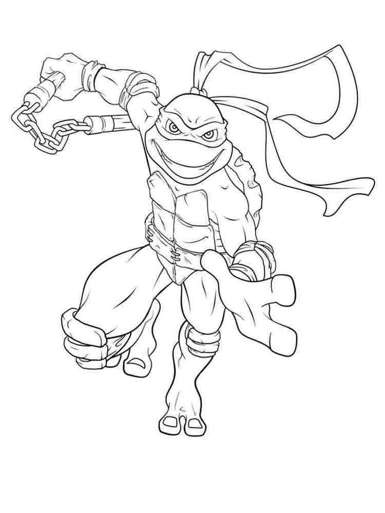 TMNT Ninja Turtle Coloring Pages Printable 93