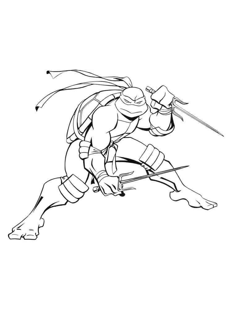 TMNT Ninja Turtle Coloring Pages Printable 97