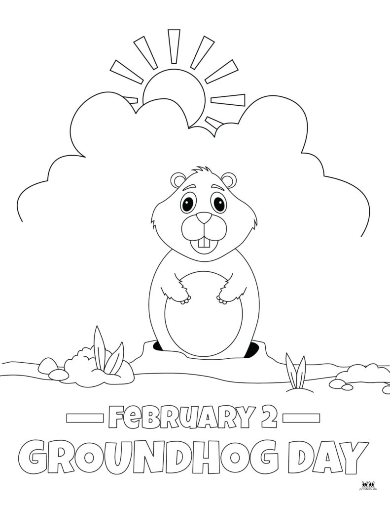 160 Groundhog Day Coloring Pages: Free Printables for a Fun Day 1