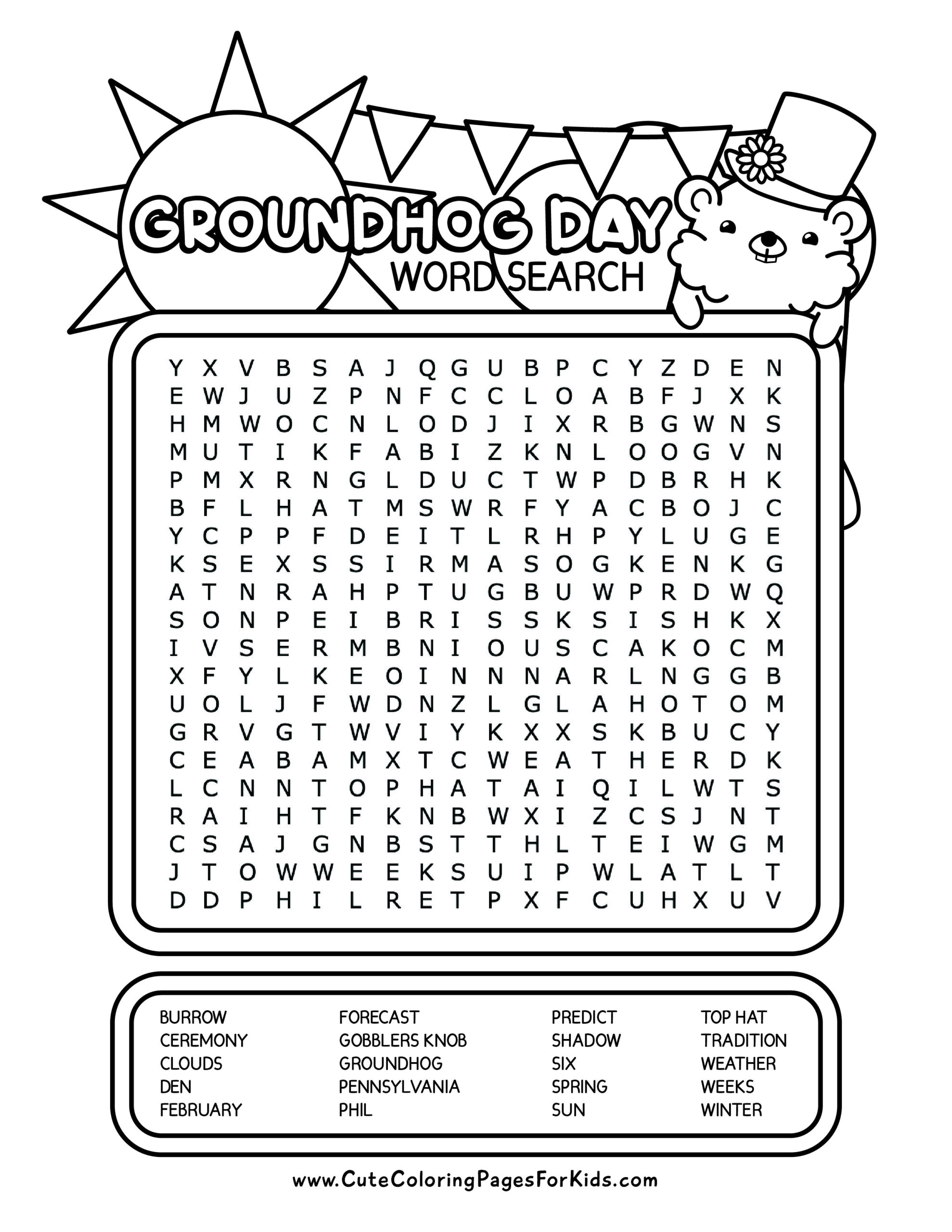 160 Groundhog Day Coloring Pages: Free Printables for a Fun Day 115