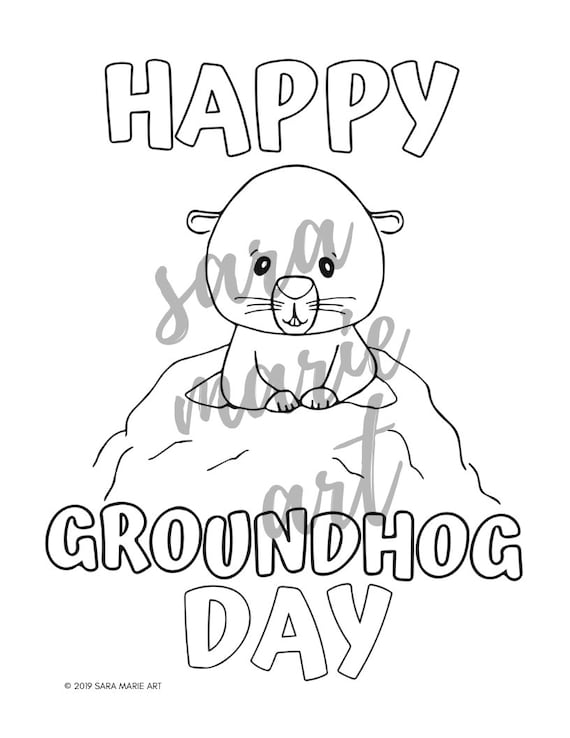 160 Groundhog Day Coloring Pages: Free Printables for a Fun Day 118