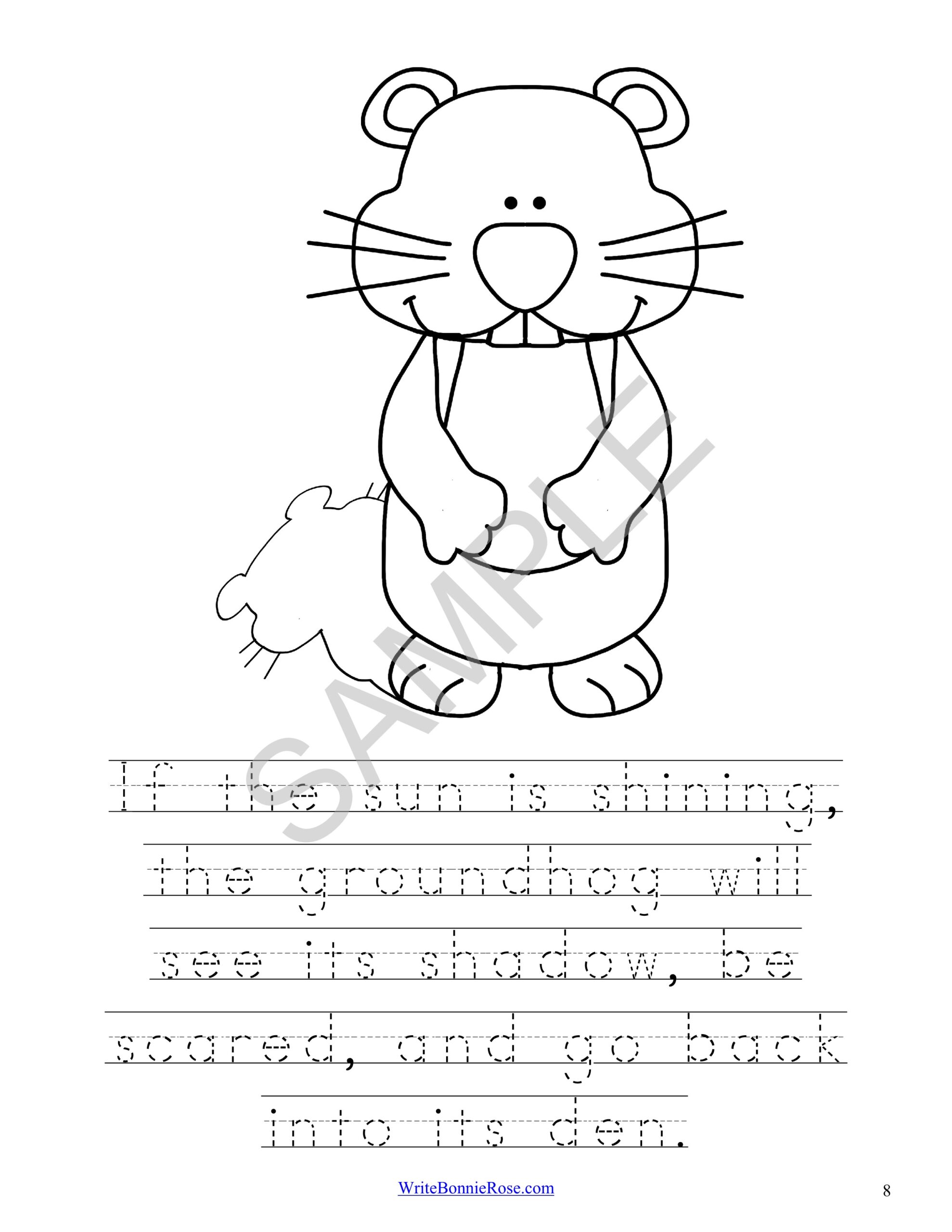 160 Groundhog Day Coloring Pages: Free Printables for a Fun Day 122