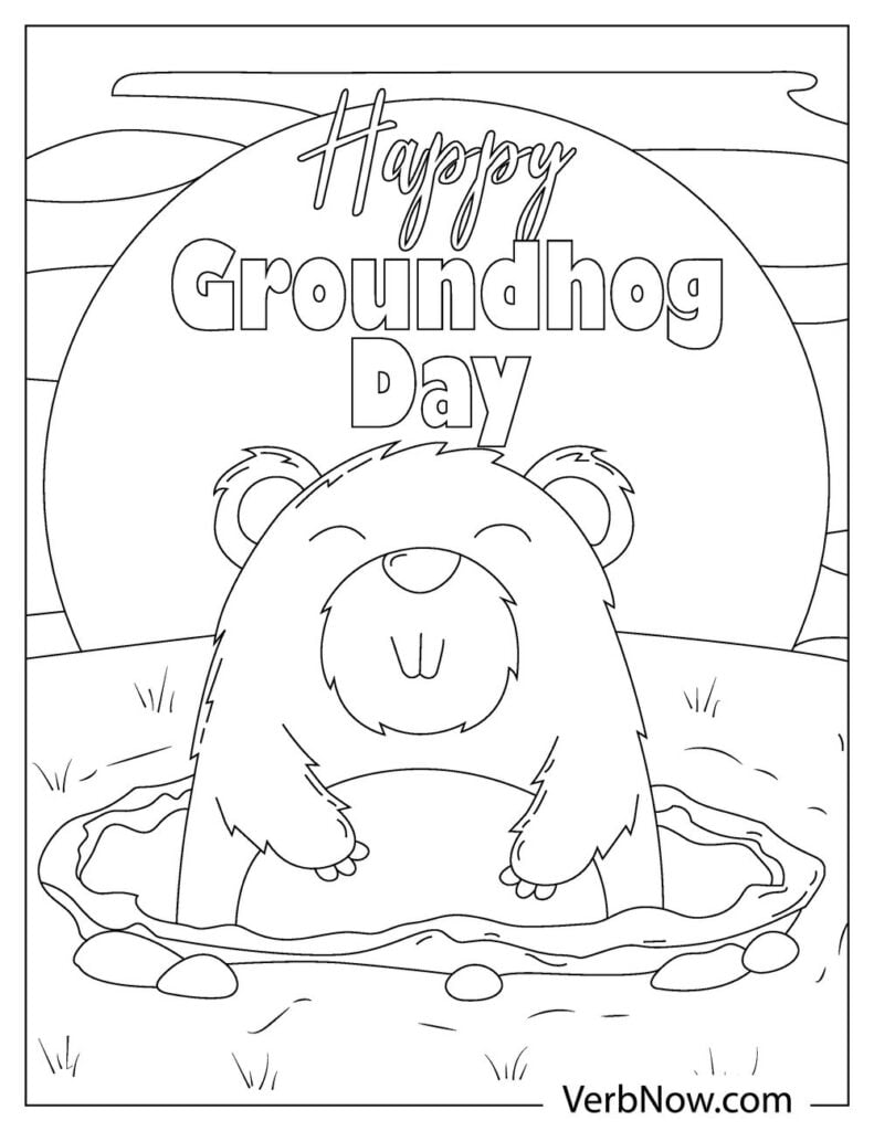 160 Groundhog Day Coloring Pages: Free Printables for a Fun Day 125