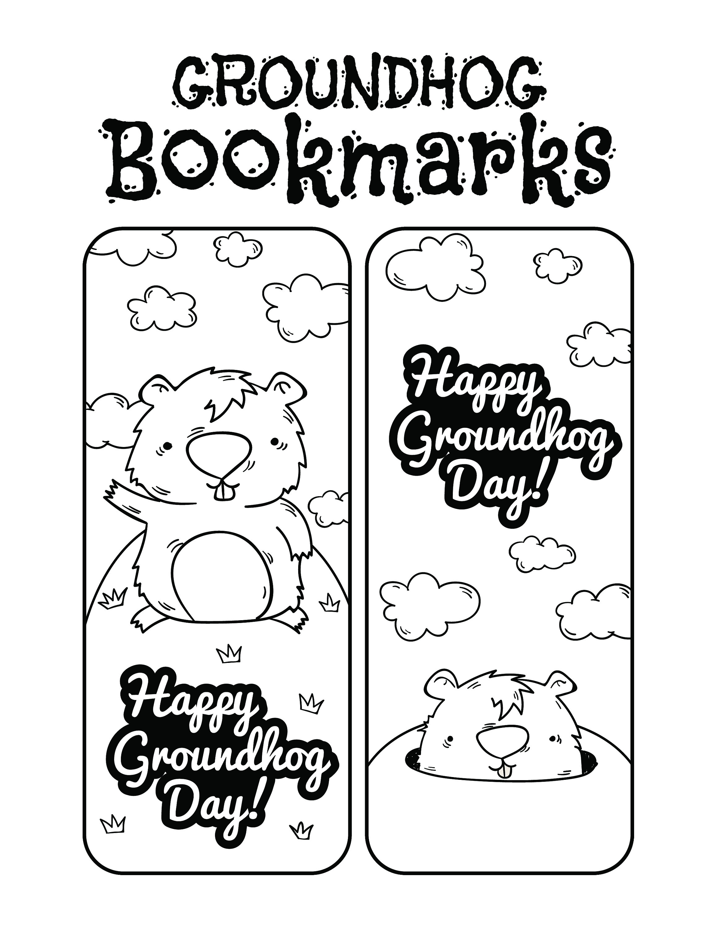 160 Groundhog Day Coloring Pages: Free Printables for a Fun Day 133