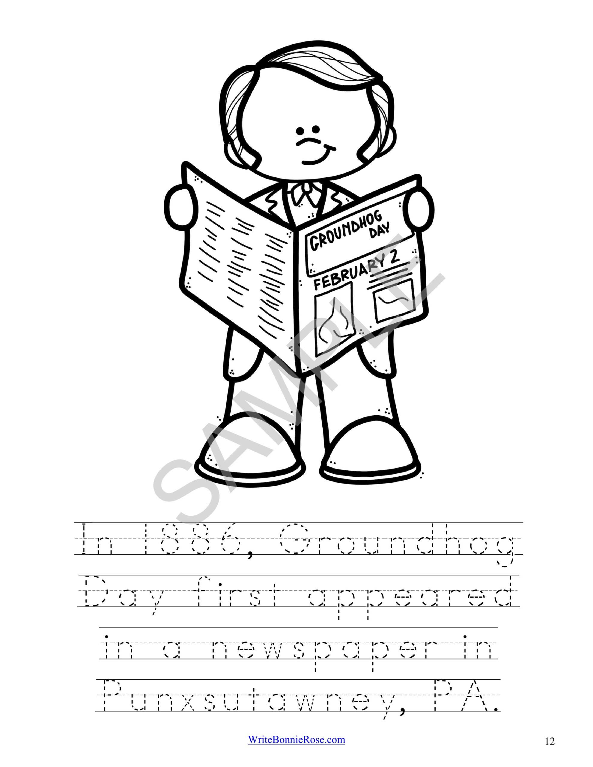 160 Groundhog Day Coloring Pages: Free Printables for a Fun Day 148