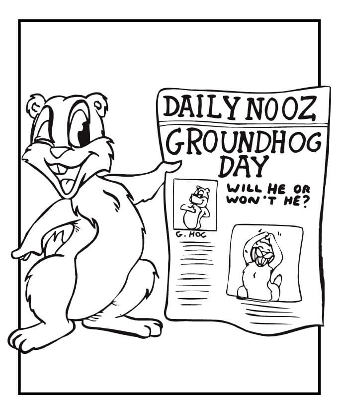 160 Groundhog Day Coloring Pages: Free Printables for a Fun Day 153