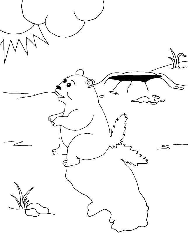 160 Groundhog Day Coloring Pages: Free Printables for a Fun Day 156