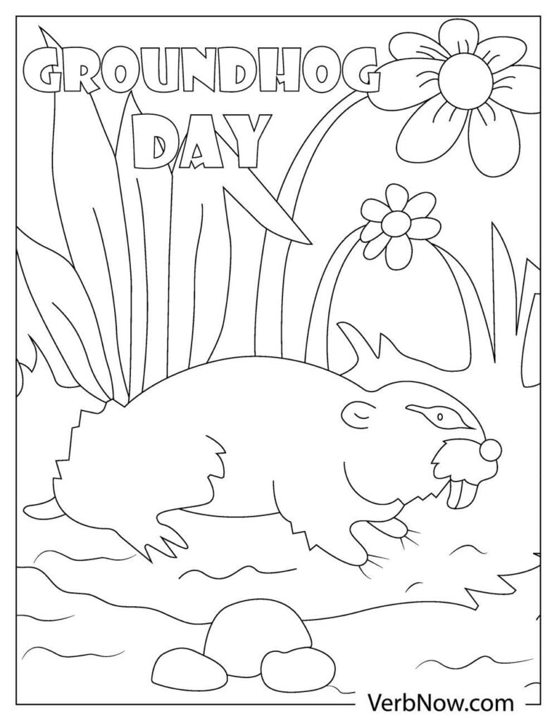 160 Groundhog Day Coloring Pages: Free Printables for a Fun Day 163