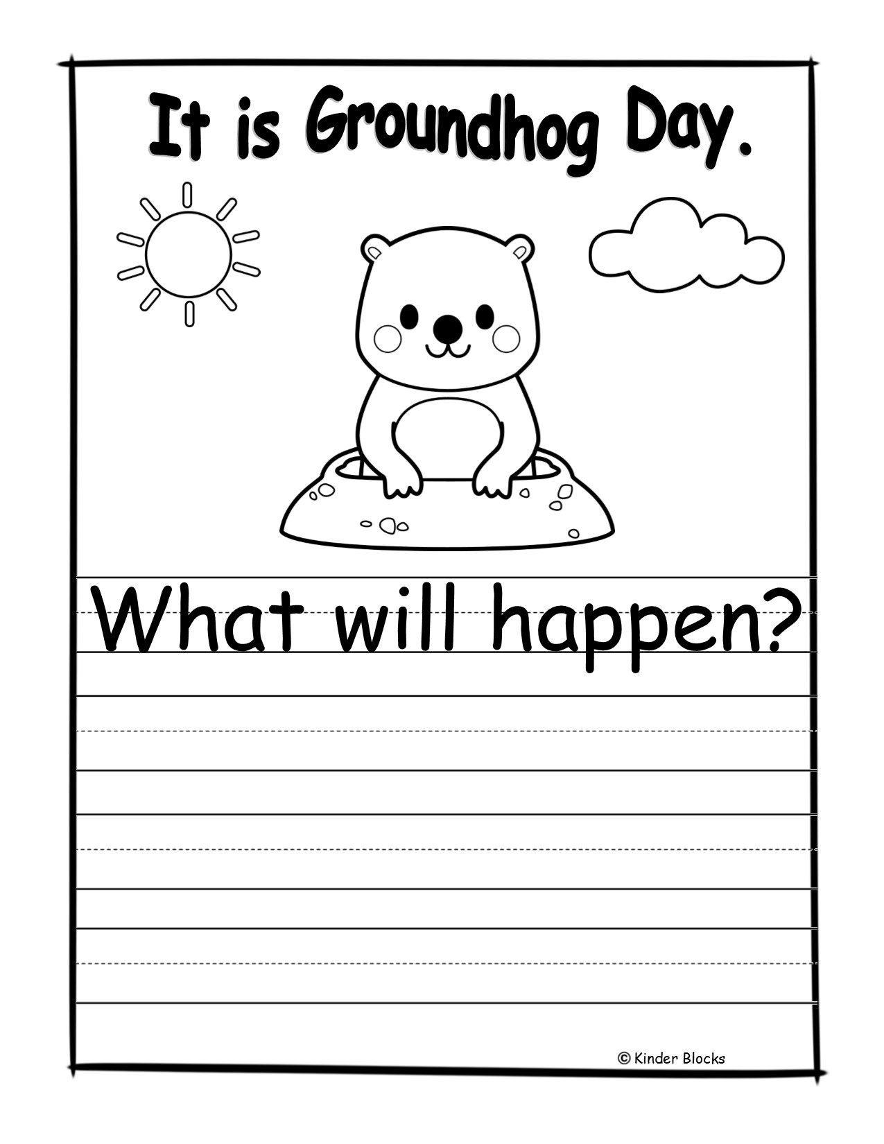 160 Groundhog Day Coloring Pages: Free Printables for a Fun Day 31