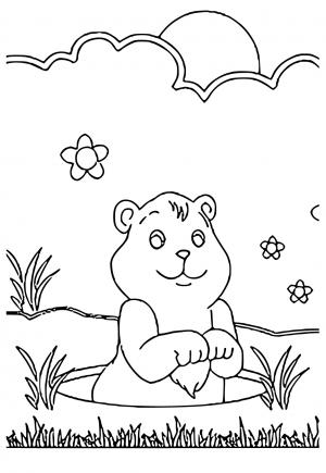 160 Groundhog Day Coloring Pages: Free Printables for a Fun Day 32