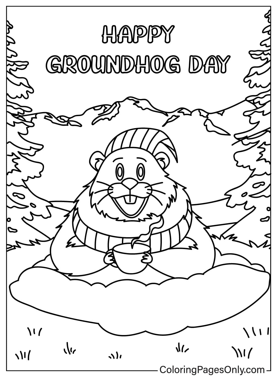 160 Groundhog Day Coloring Pages: Free Printables for a Fun Day 36