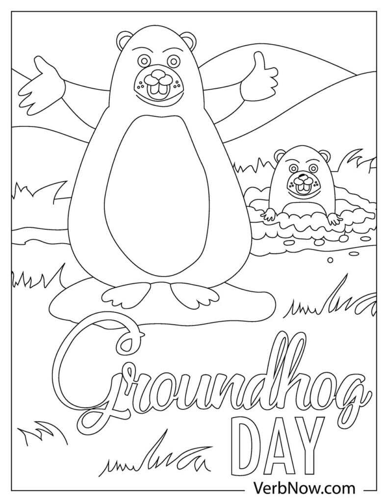 160 Groundhog Day Coloring Pages: Free Printables for a Fun Day 38