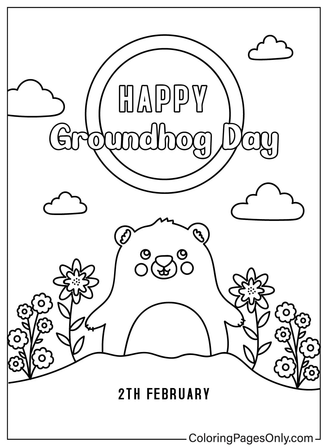 160 Groundhog Day Coloring Pages: Free Printables for a Fun Day 59