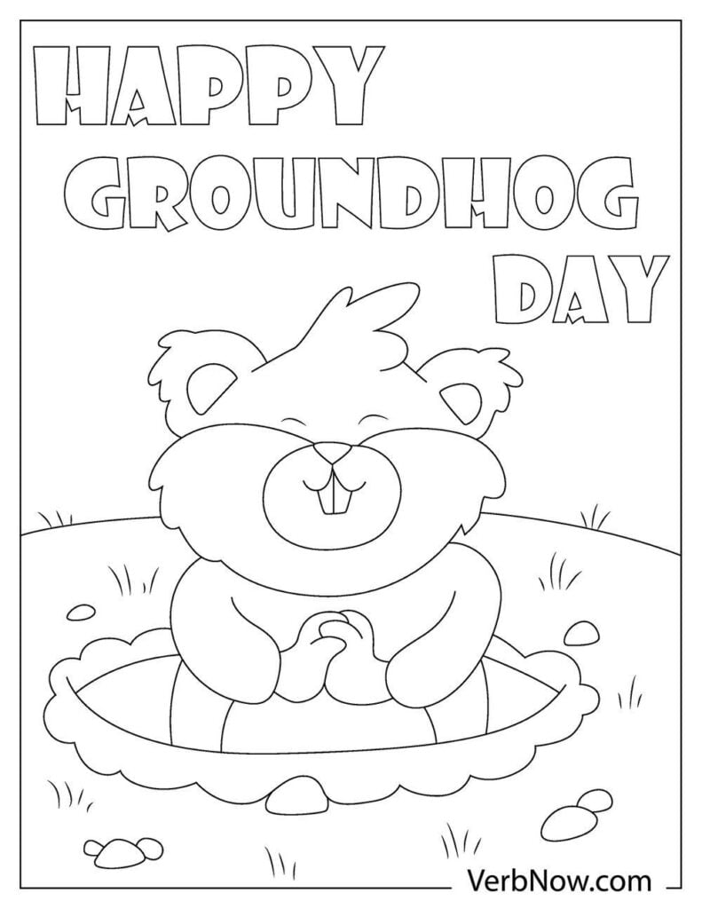 160 Groundhog Day Coloring Pages: Free Printables for a Fun Day 60