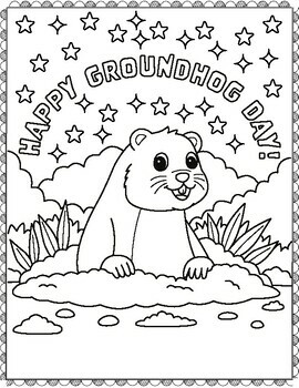 160 Groundhog Day Coloring Pages: Free Printables for a Fun Day 67