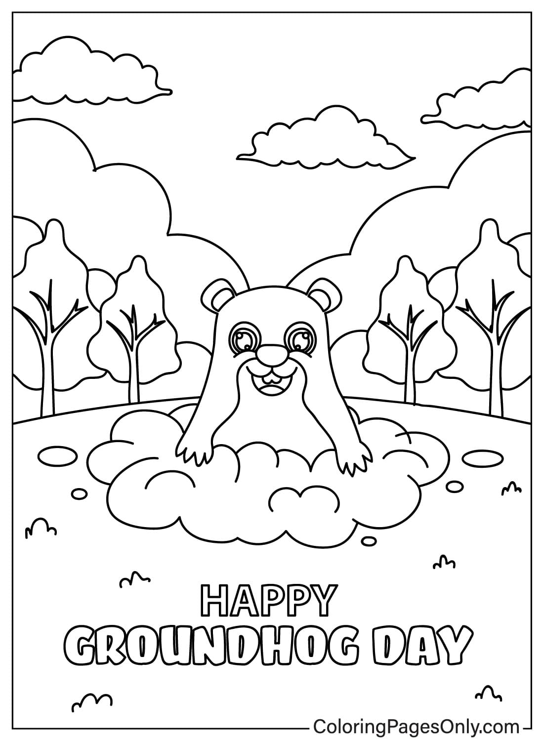 160 Groundhog Day Coloring Pages: Free Printables for a Fun Day 70