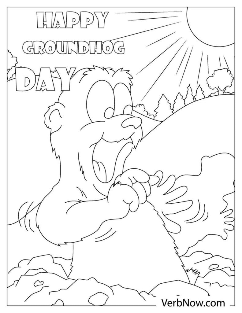 160 Groundhog Day Coloring Pages: Free Printables for a Fun Day 74