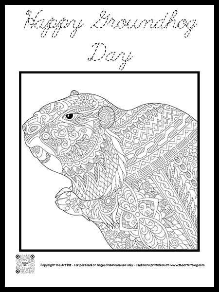 160 Groundhog Day Coloring Pages: Free Printables for a Fun Day 97