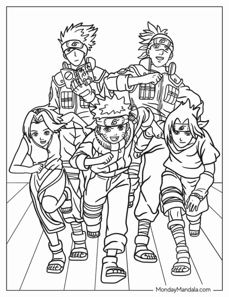 180+ Anime Coloring Pages: Dive into the World of Anime 100